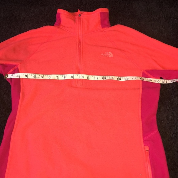 The North Face Tech 100 1/2-Zip Fleece Top (Women's) size large orange/pink top​ - Picture 11 of 12